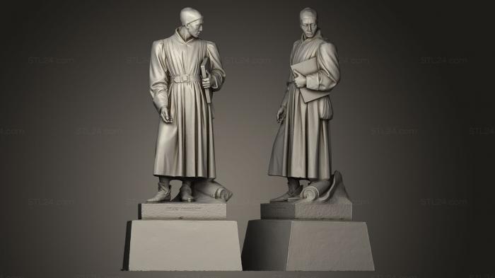 Статуи античные и исторические (Жан Фуке, STKA_0326) 3D модель для ЧПУ станка